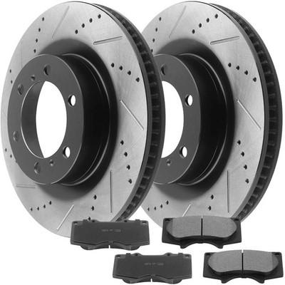 For Toyota 4Runner Lexus GX460 Brake Rotors and Pads Front Disc Brake Kits 6 Lug