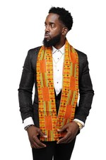 Kente African Print Stole/Sash -Made in Africa Perfect for Graduation Celebra...