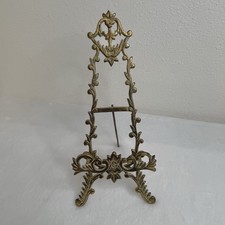 Vintage Ornate Brass Victorian Style Easel Stand Picture Photo Display 