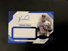 2025 TOPPS TIER ONE: VERNON WELLS ***AUTOGRAPHED JUMBO RELIC 47/99*** BLUE JAYS