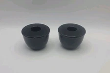 Vintage Black Heavy Glass Candlestick/Candle Holders