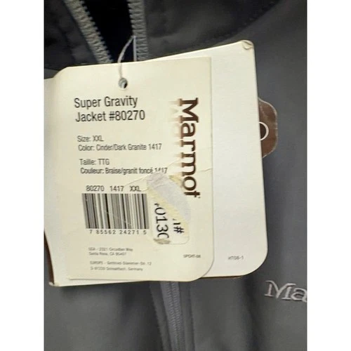 Marmot Super Gravity Jacket Mens XXL Gray Black Softshell Hooded NEW image 6