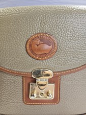 VTG DOONEY  BOURKE BRITISH TAN AWL MEDIUM CROSSBODY TAUPE/TAN CALVALRY BAG