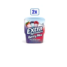 2x Bottles Wrigley's Extra Refreshers Berry Mix Gum - 40 Per Bottle