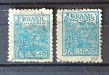 2 Timbres Rare 40 C Brésil Grosse Côte  11400 $