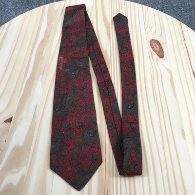 Robert Talbott Best Of Class Silk Tie Red Burgundy Teal Paisley Men Necktie