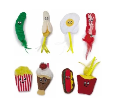 MPP Cat Toy Food Junkeez Catnip Filled Unique Textures Feathers Select Character