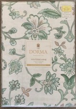 Dunelm Dorma Green Classic Floral Blackout Eyelet Curtains -66"x54" (W x L) Pair