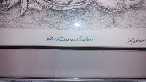 Rare Seymour Rosenthal The Treasure Seeker BW Litho Signed Numbered 162/200 Read - Picture 8 of 13