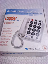 Williams Sound TeleTalker Amplified Large Button Corded Telephone Phone