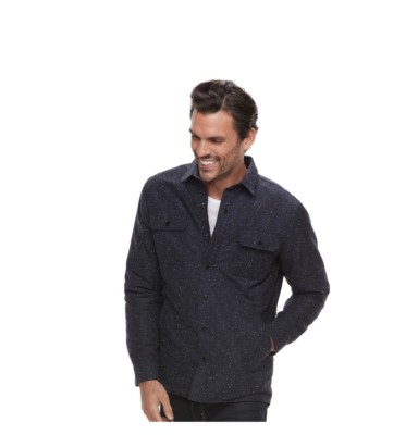 blue sleeveless jacket