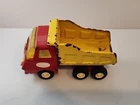 Vtg Metal Tonka Dump Truck, Truck 6 Wheel, Red And Yellow - Used, See Pics