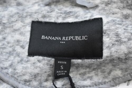 Banana Republic Oversized Knit Cocoon Coat Light Grey Wool Jacket Womens SP - Picture 5 of 8