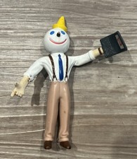 Jack in the Box Bendable Rubber 4" Figure Holding Laptop Suspenders Tie Hat
