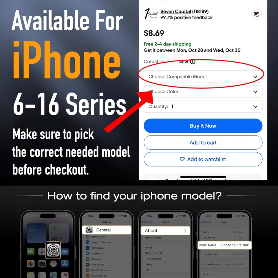 Funda protectora transparente a prueba de golpes para iPhone 16e 15 14 13 12 11 Pro Max X XR 7 8P SE Foto 2 de 4