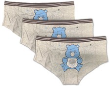 Image of Ladies Briefs, Pack of 3 Character Print Knickers Shorts, Grey Cotton Underwear