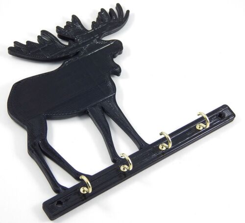 Moose Key Rack Holder Hanger Hunter Decor Entryway Organization Wall Hooks - Picture 2 of 3