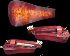 Hand Made 6 strings 24 keys Hurdy Gurdy,bird's eye Maple wood