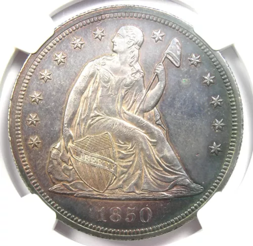 1850-P Seated Liberty Silver Dollar 1850 $1 - NGC Uncirculated Detail (UNC MS)