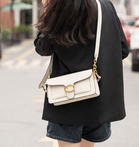 Leather Fine Lychee Pattern Single Shoulder Crossbody Strap for COACH Tabby Bag - Picture 4 of 45