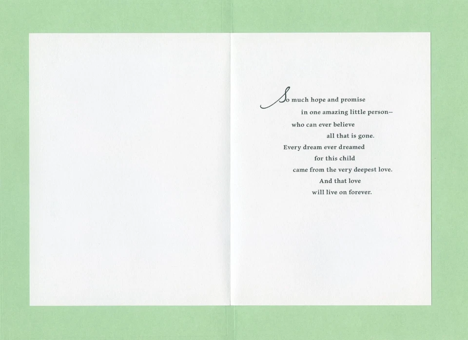 Heartfelt SYMPATHY LOSS OF CHILD Card, Watercolor Flower by Hallmark + Envelope - Image 2 of 4