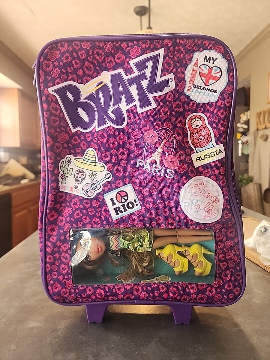 Bratz Study Abroad Travel with Yasmin Doll & Case Rolling Suitcase