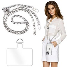 Cell Phone Lanyard Phone Crossbody Chain Adjustable Phone StrapsLeather Metal...