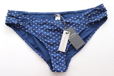 FAT FACE DOBBY STRUKTUR GERAFFTES UNTERTEIL BIKINI SLIP UNTERTEIL BLAU DAMEN UK14 18