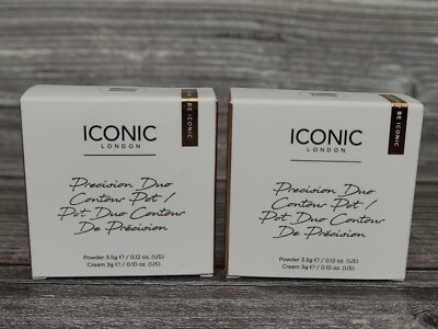 Iconic London Precision Duo Contour Pot Medium Shadow 3.5g 0.12oz New Lot Of 2