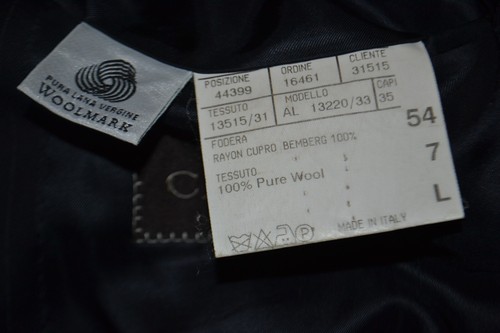 Canali Herren schwarz Wolle gestreift 2 vorne Knopf Anzug Gr. 42 L Wst 34x30 - Bild 13 von 20