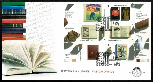 NETHERLANDS 2016 FDC Year of the book on two covers SG05