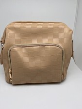 Travel Makeup Bag, Portable, Waterproof Utility Bag Khaki, New In Box