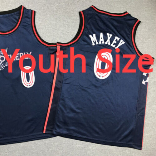 Mens Size Youth Size Philadelphia Tyrese 0# Maxey Basketball Jersey All Stitched