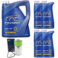 MotoröL Set Mannol 15W50 API Sl/ CF-4 9 Liter + ÖLfilter FüR Mercedes G-Klasse