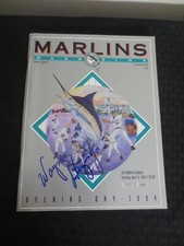 1994 Florida Marlins Opening Day Program Wayne Huizenga Autograph