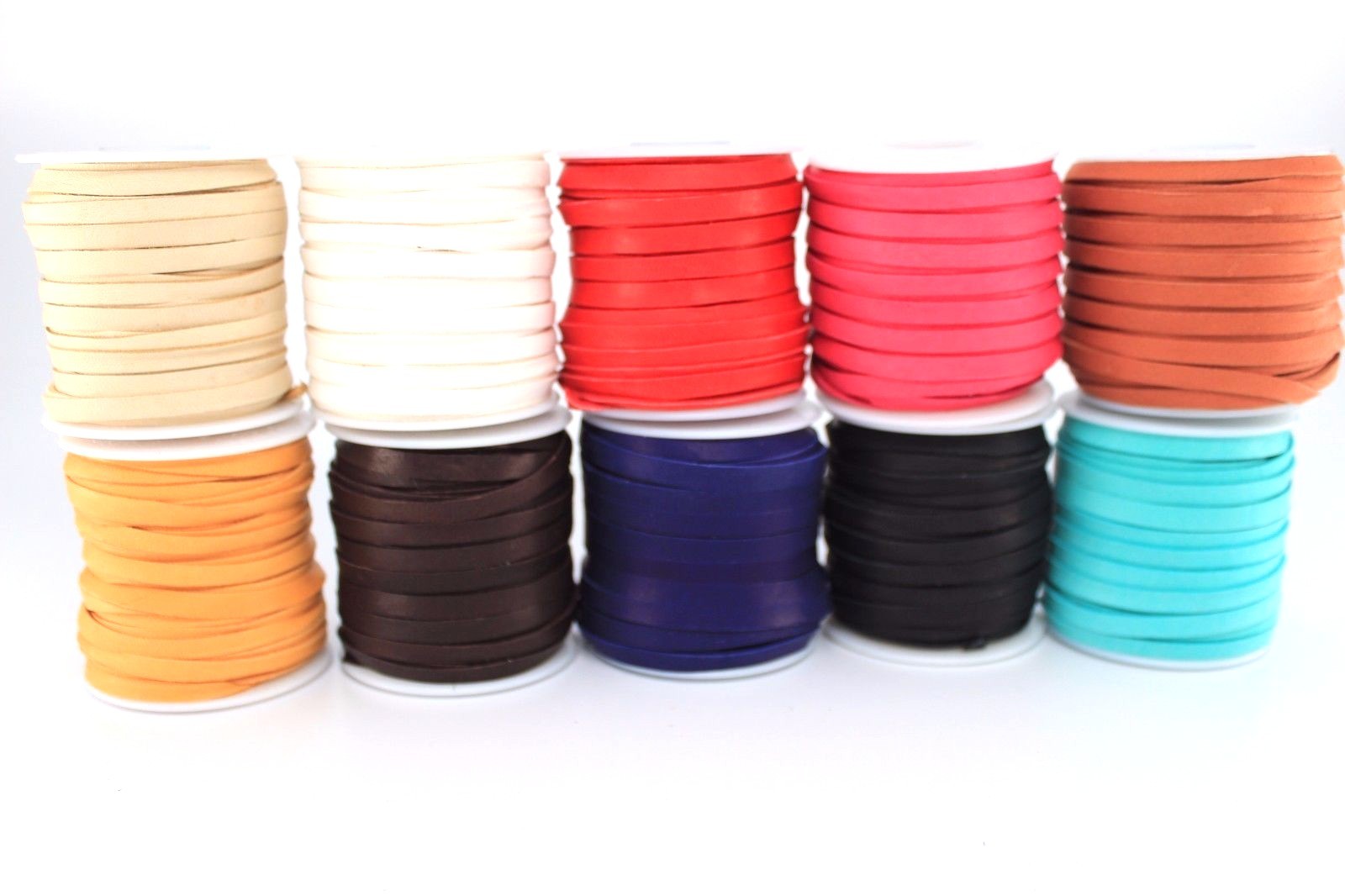 Deerskin Deer Leather Lace Spool Roll 3/16" 5MM x 50 FT Lacing Cord String Craft