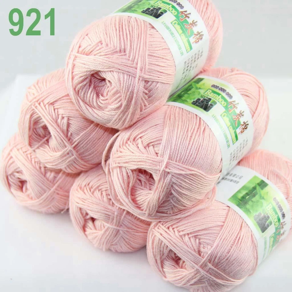 Sale Lot 6SkeinsX50g Soft Bamboo Cotton Baby Wrap Hand Knitting Crochet Yarn 921 - Image 2 of 4