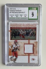 Patrick Mahomes II 2020 SCORE FRESHMAN FLASHBACKS Jersey Patch FF-PM CSG 9