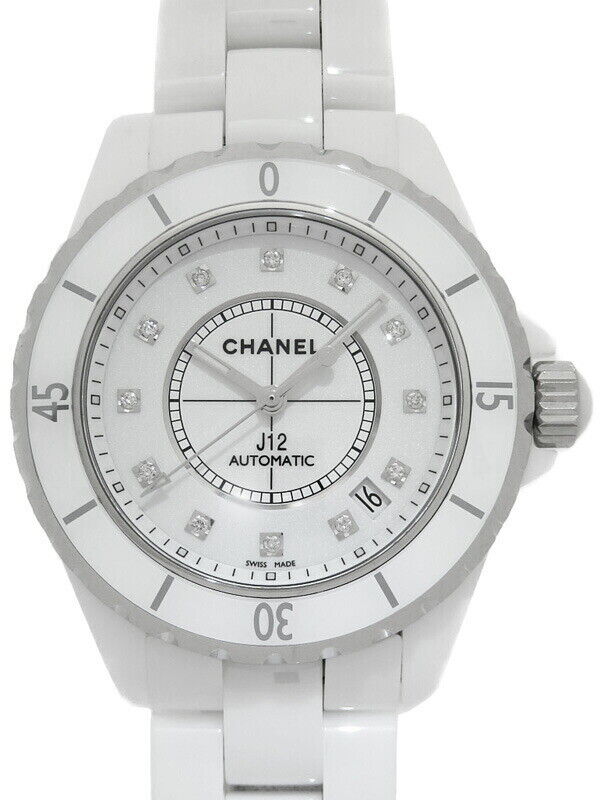 CHANEL J12 White Ceramic 12P Diamond 38mm H1629 watch men CHANEL J12 White Ceramic 12P Diamond 38mm H1629 watch men