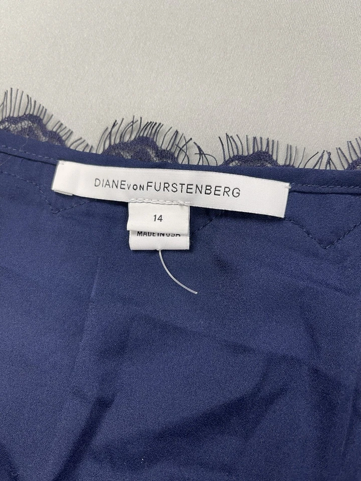 Cárdigan femenino Diane Von Furstenberg de encaje 14 azul marino de encaje Bria Foto 4 de 4