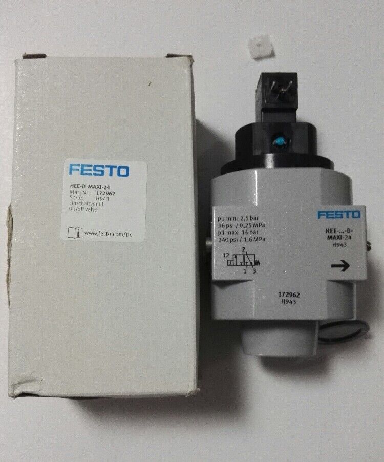 Festo HEE-D-MAXI-24 172962 One New Valve Free Shipping | eBay