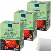 Edeka Originale Tomaten Fein Gehackt Natur 3Er Pack 3X390G Packungusy Block