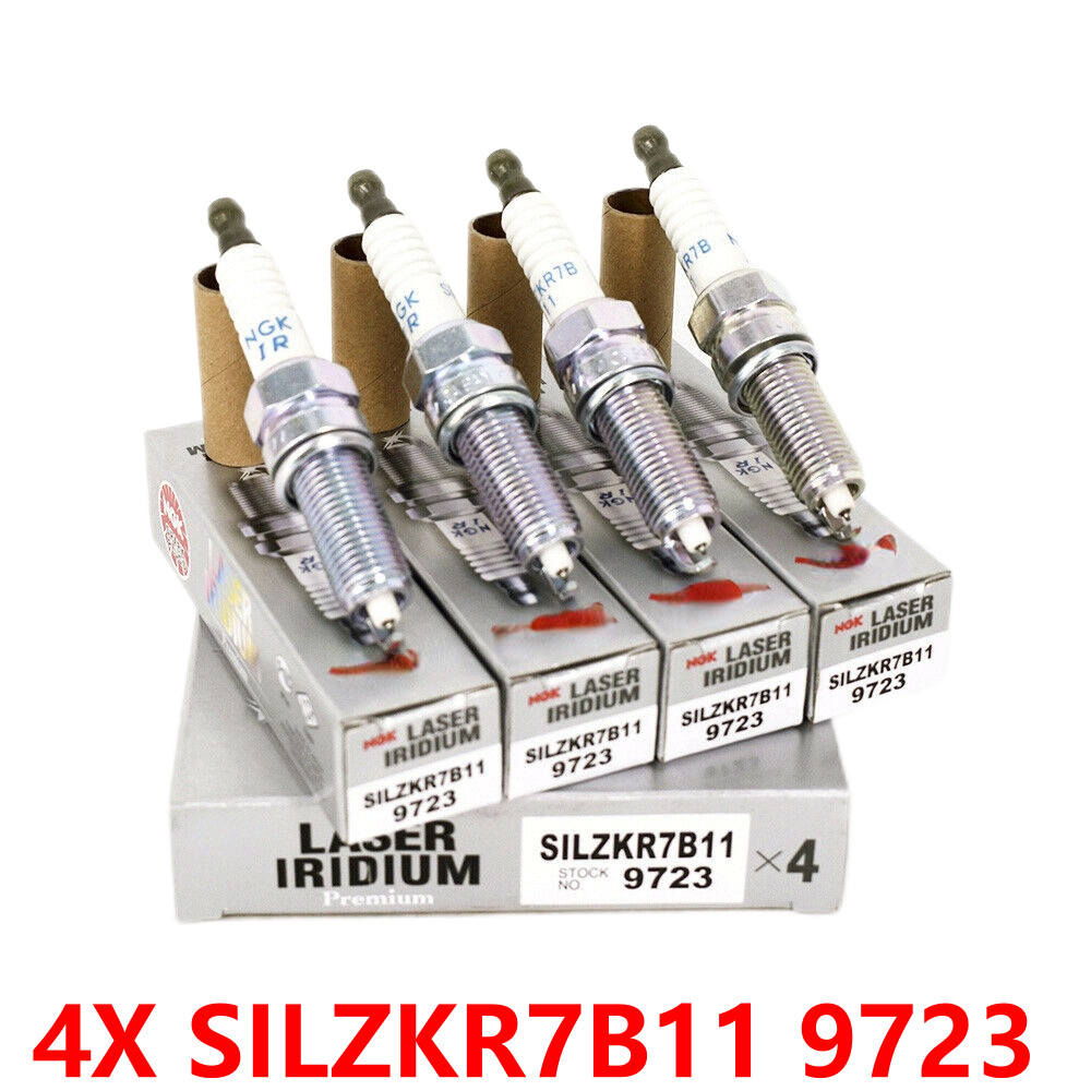 4X NGK Laser Iridium Spark Plugs Fits Hyundai Elantra Santa KIA SILZKR7B11 9723