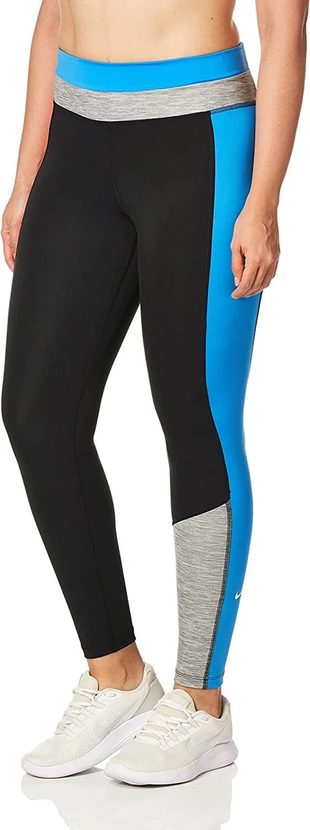 NIKE Women's ONE Tight-Fit Mid-Rise Colorblock 7/8 Training Leggings NWT  MEDIUM