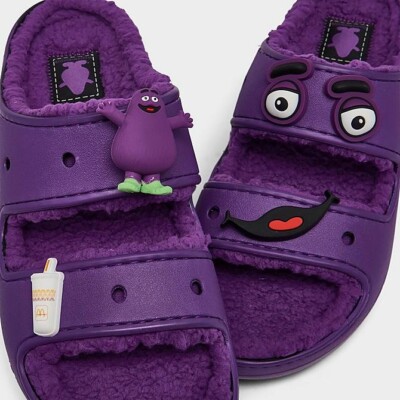 McDonald's x Crocs Grimace Cozzy ユニセックス サンダル Mcdonalds X Crocs Classic Cozzzy Sandal Grimace Size 5 | eBay