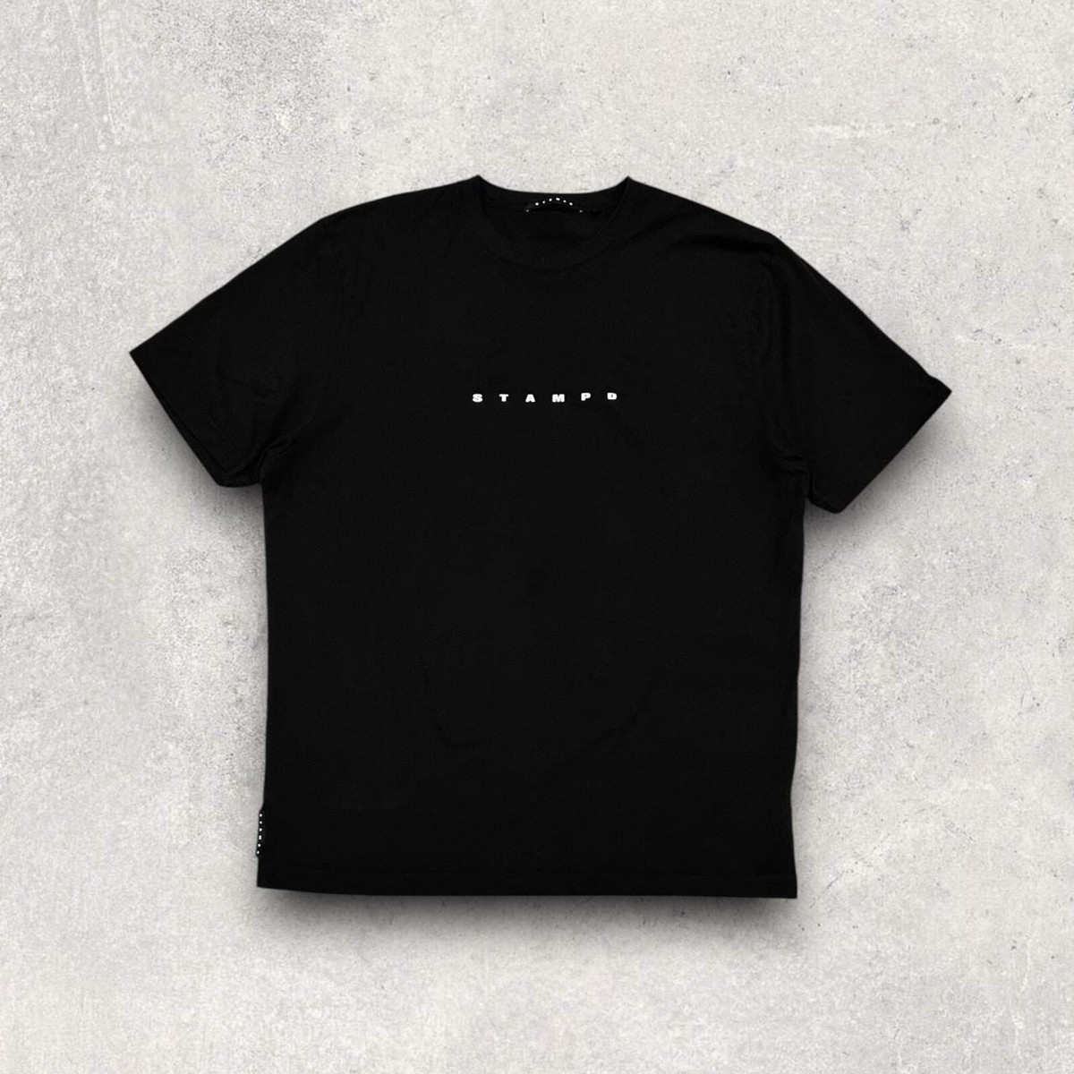 STAMPD Spell Out Strike Logo Minimalist Black T-Shirt | eBay