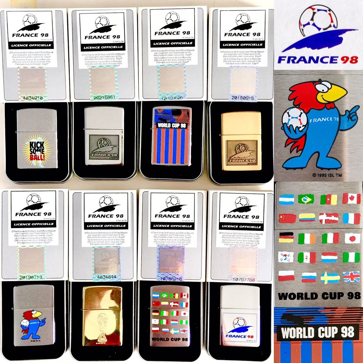 Rare Boxed Official Holographic “France 98” Football World Rare Boxed Official Holographic “France 98” Football World