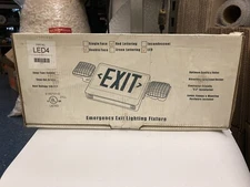Brooks,LED4,Double Face Exit Sign and Emergency Lights