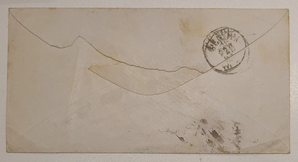 1863 Kingdom Of Sardinia 15c Blue Vitt. Emmanuele Livorno-Genoa Cover To Knight. - Image 3 of 3