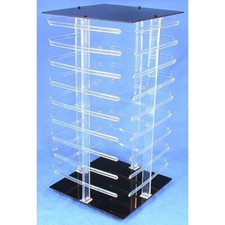 144 Card Rotating Revolving Acrylic Earring Jewelry Display Tower 19 1/2"